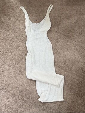 Meshki Cream Knit Maxi Dress / Coverup